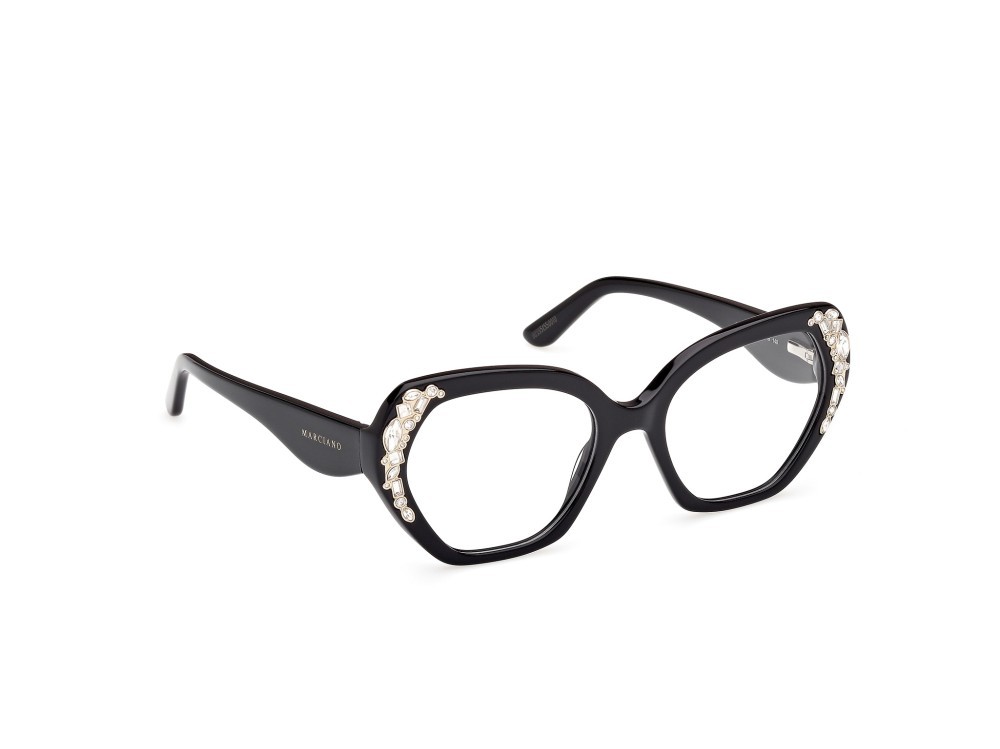 Eyeglasses Guess by Marciano GM50039 (001) color nero lucido shape geometric 