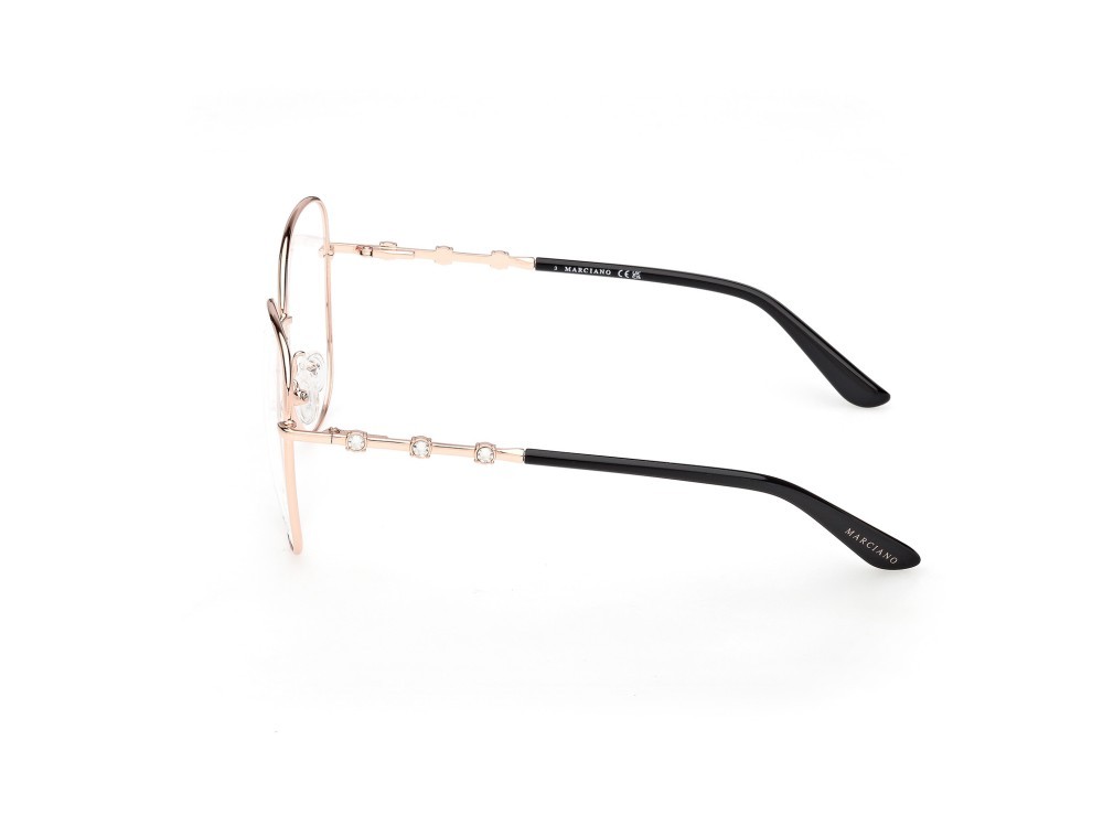 Eyeglasses Guess by Marciano GM50044 (028) color oro rosé lucido shape butterfly 