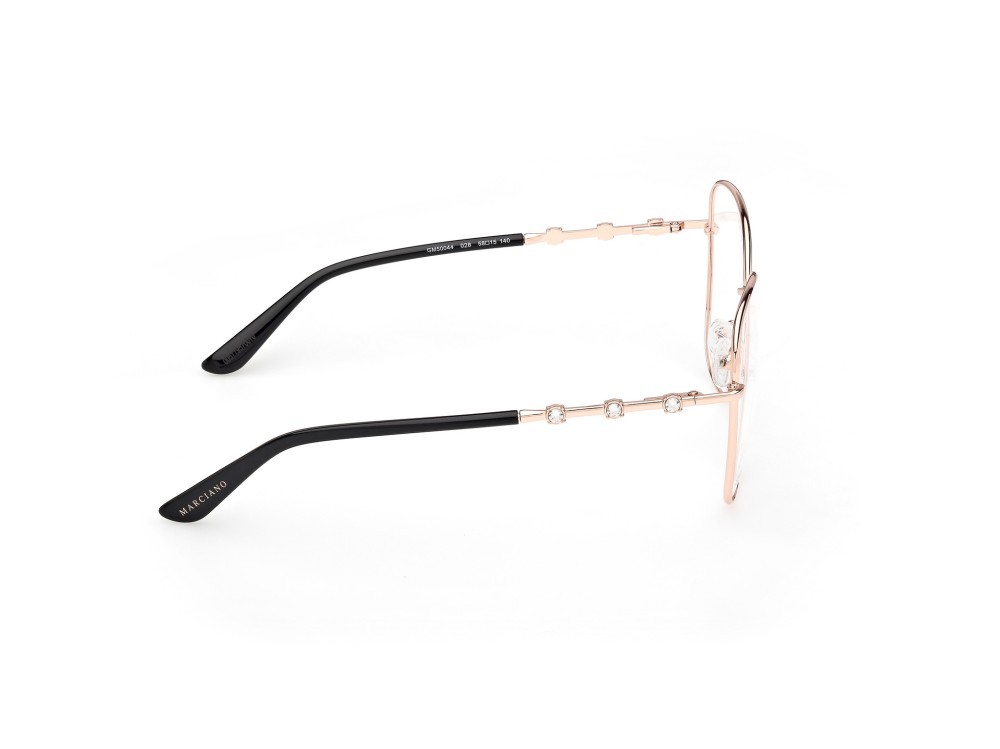 Eyeglasses Guess by Marciano GM50044 (028) color oro rosé lucido shape butterfly 
