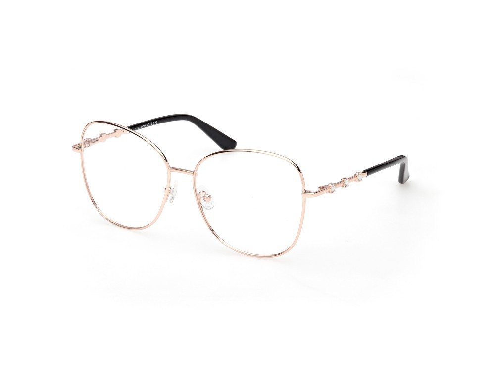 Eyeglasses Guess by Marciano GM50044 (028) color oro rosé lucido shape butterfly 