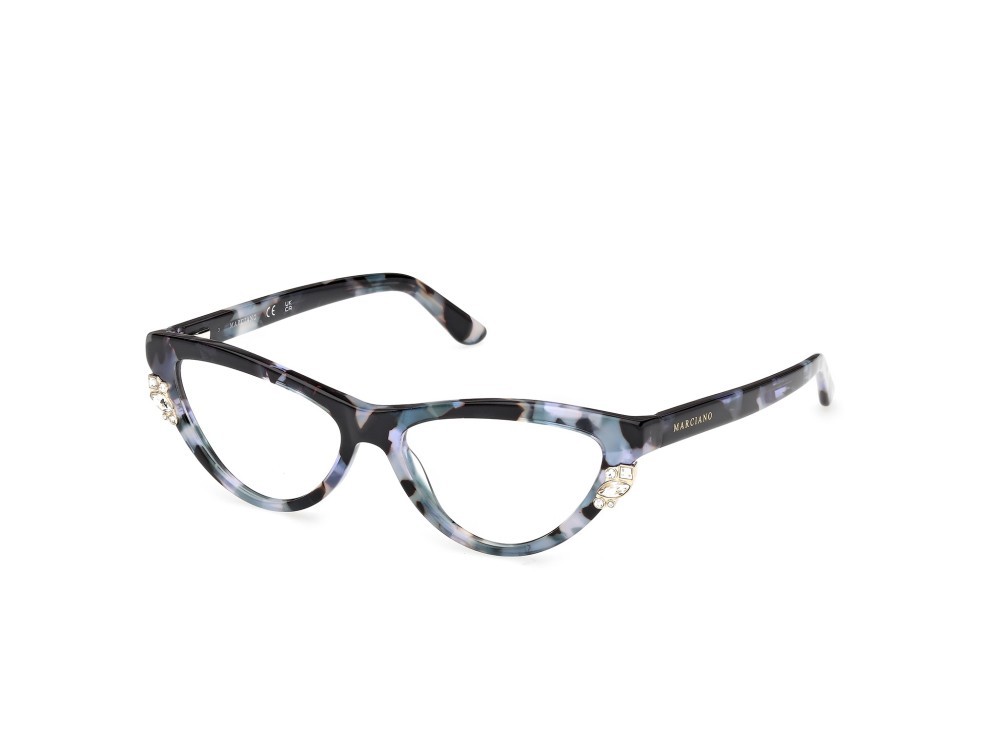 Eyeglasses Guess by Marciano GM50047 (092) color blu/avana shape cat eye 