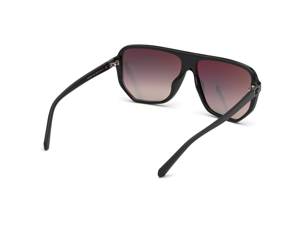 Occhiali da sole Guess GU00003 (01Q) colore nero lucido  forma aviator lenti fumo 