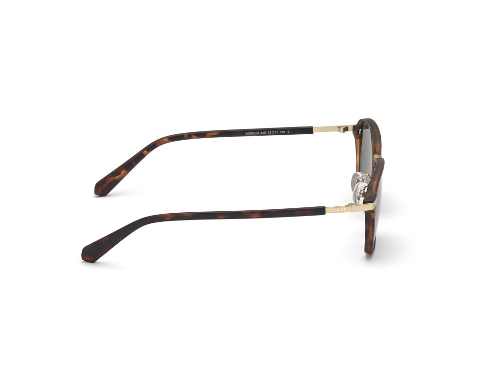 Sonnenbrillen Guess GU00030 (52N) farbe avana scura form quadratisch gläser verde