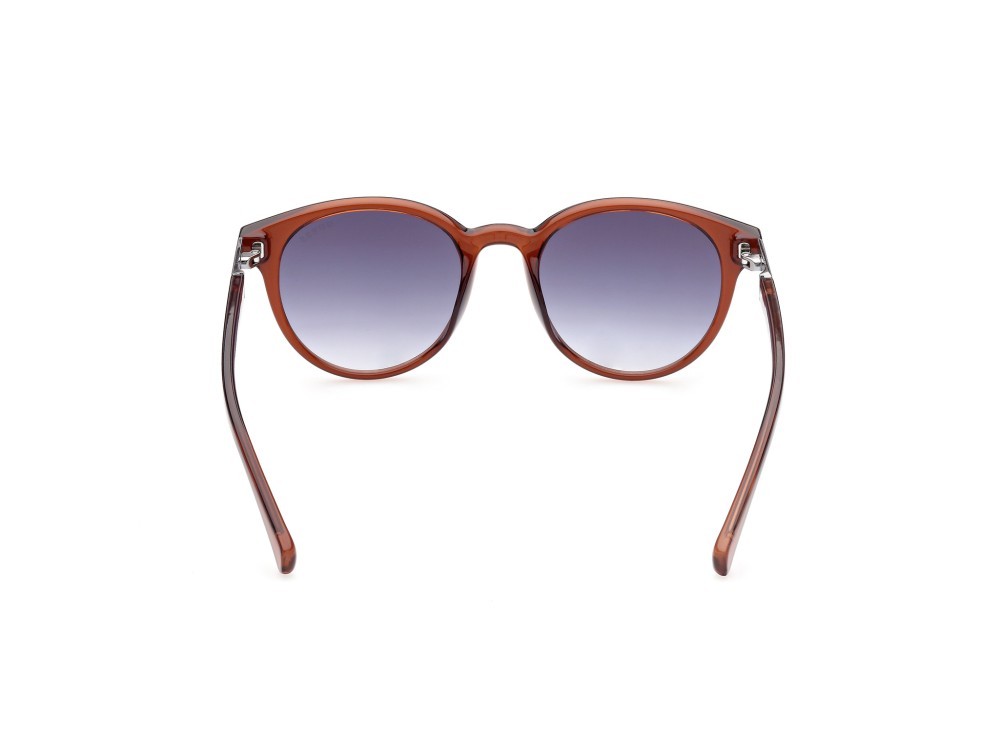 Occhiali da sole Guess GU00040 (45W) colore marrone chiaro lucido forma rotondo lenti blu grad.