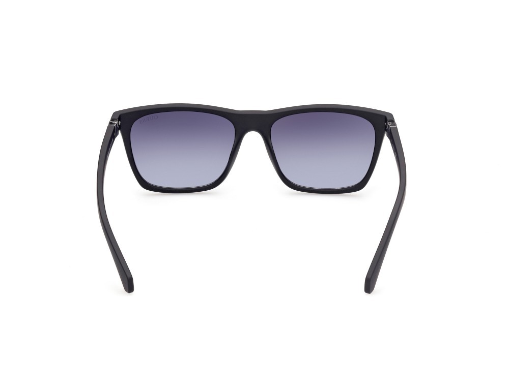 Sonnenbrillen Guess GU00044 (02W) farbe nero opaco form rechteckig gläser blu grad.