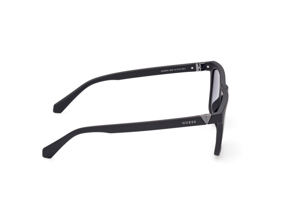 Sonnenbrillen Guess GU00044 (02W) farbe nero opaco form rechteckig gläser blu grad.