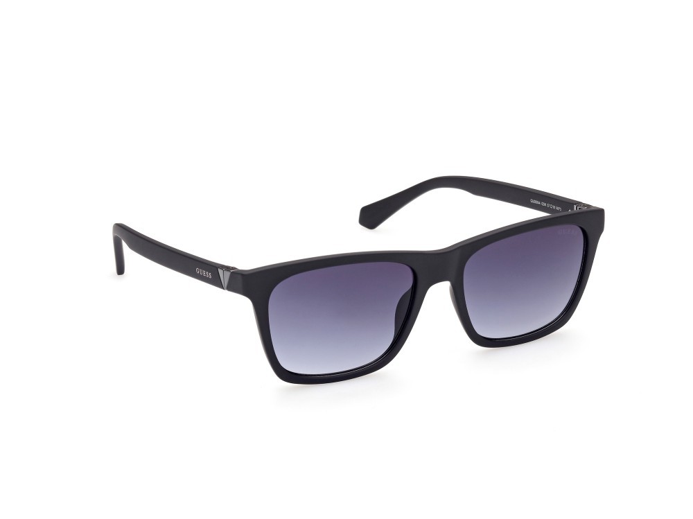 Sonnenbrillen Guess GU00044 (02W) farbe nero opaco form rechteckig gläser blu grad.