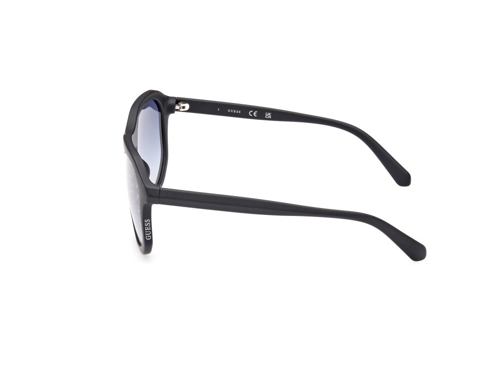 Sonnenbrillen Guess GU00057 (02W) farbe nero opaco form geometrisch gläser blu grad.