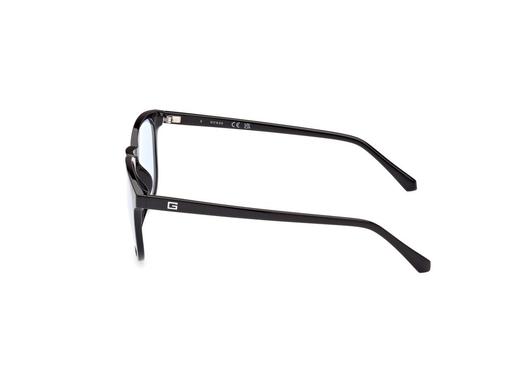 Sonnenbrillen Guess GU00061 (01V) farbe nero lucido form rund gläser blu