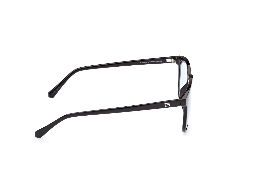 Sonnenbrillen Guess GU00061 (01V) farbe nero lucido form rund gläser blu