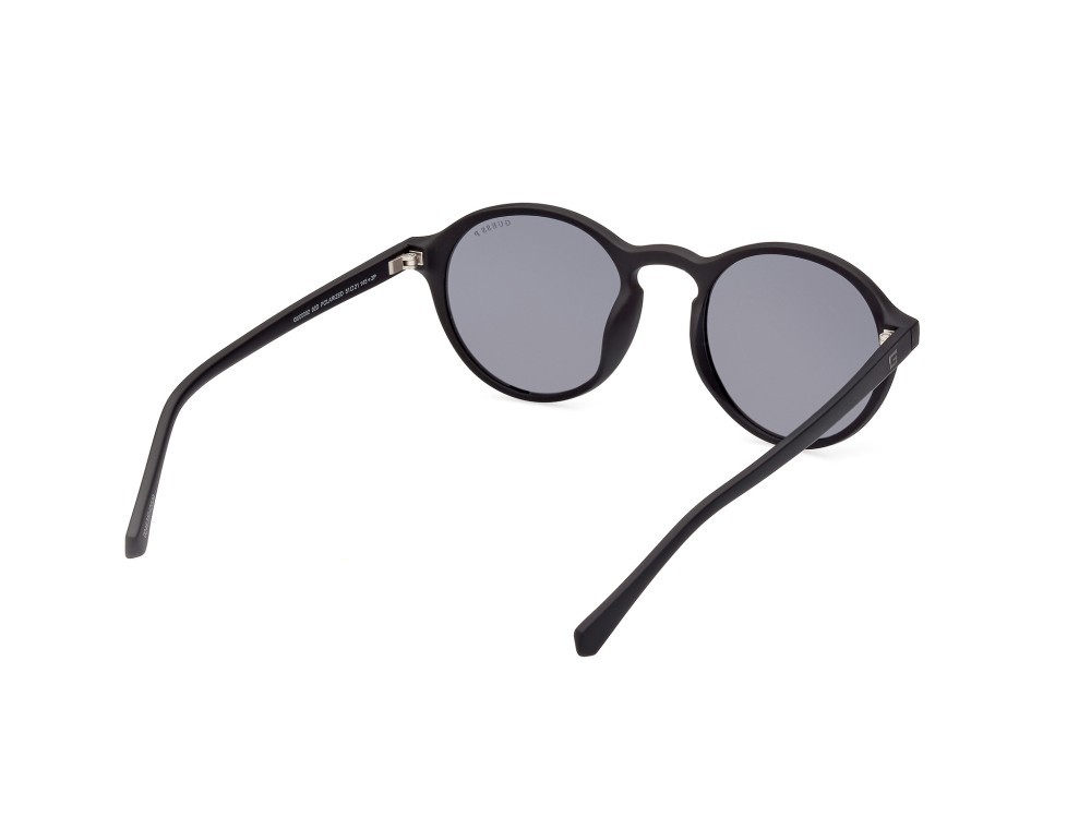 Occhiali da sole Guess GU00062 (02D) colore nero opaco forma rotondo lenti fumo polar.