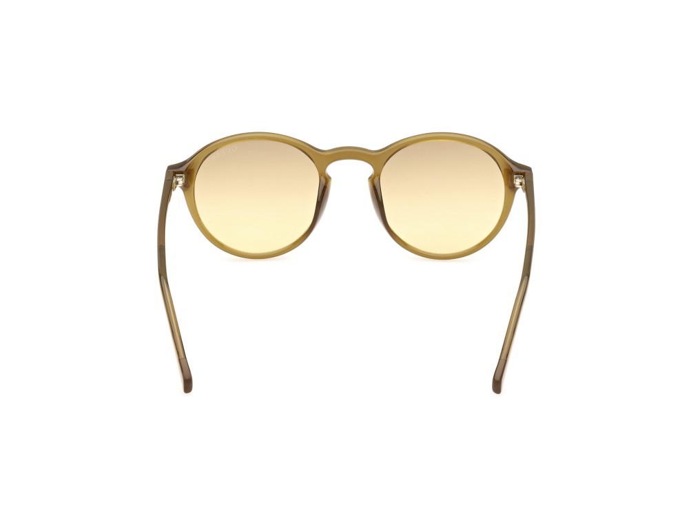Sonnenbrillen Guess GU00062 (96F) farbe verde scuro lucido form rund gläser marrone sfumato