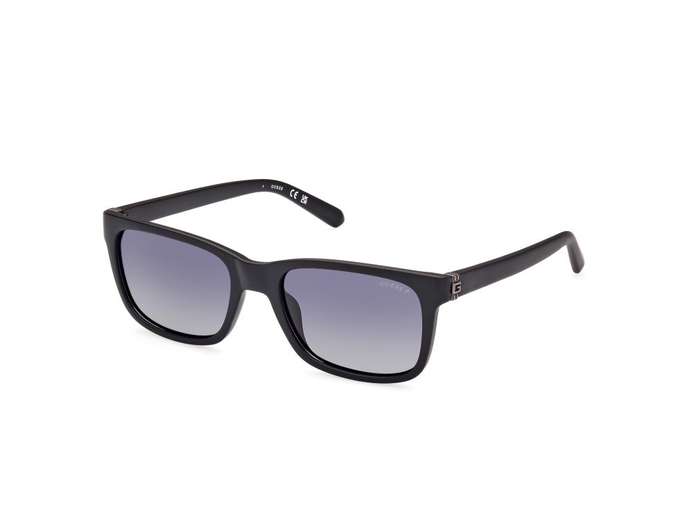 Sonnenbrillen Guess GU00066 (02D) farbe nero lucido form rechteckig gläser fumo polar.