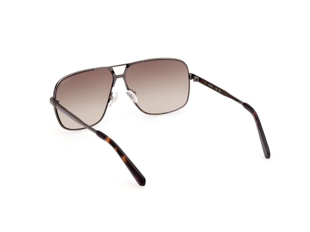 Occhiali da sole Guess GU00070 (08F) colore antracite lucida forma navigator lenti marrone grad.
