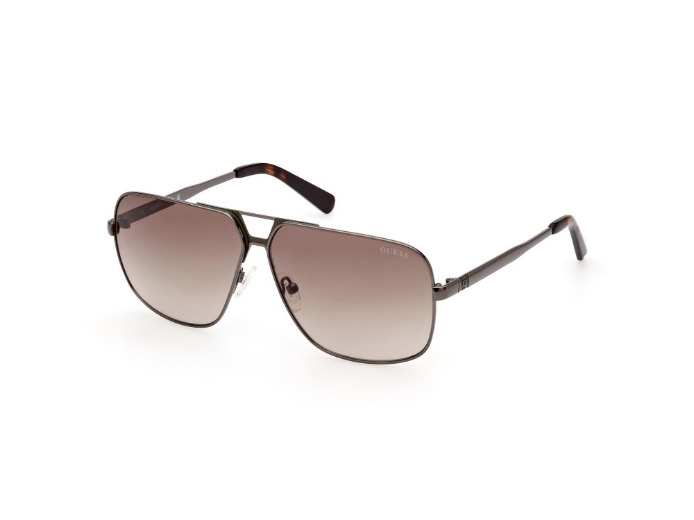 Occhiali da sole Guess GU00070 (08F) colore antracite lucida forma navigator lenti marrone grad.