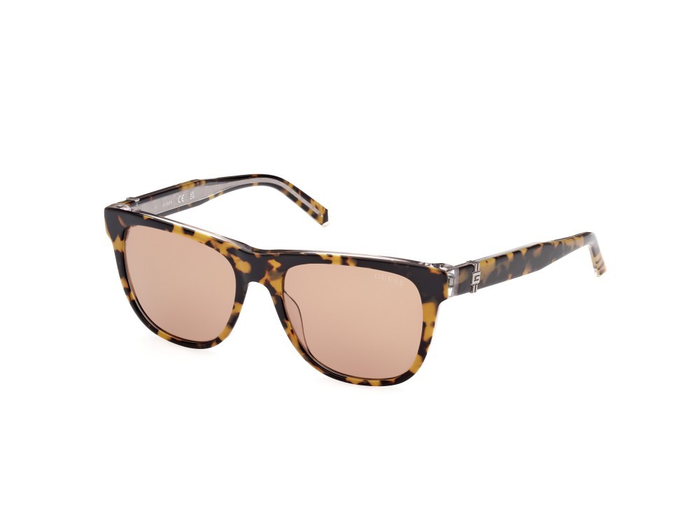 Sonnenbrillen Guess GU00075 (53E) farbe avana bionda form quadratisch gläser marrone