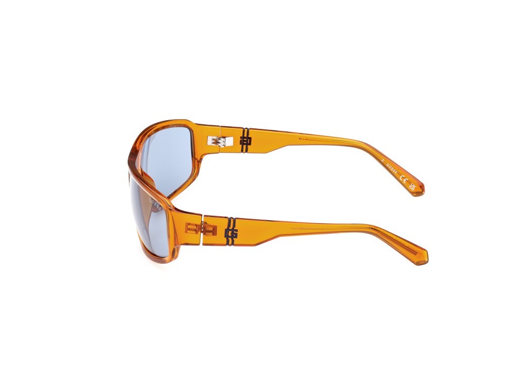 Sonnenbrillen Guess GU00080 (44V) farbe arancio / altro form rechteckig gläser blu