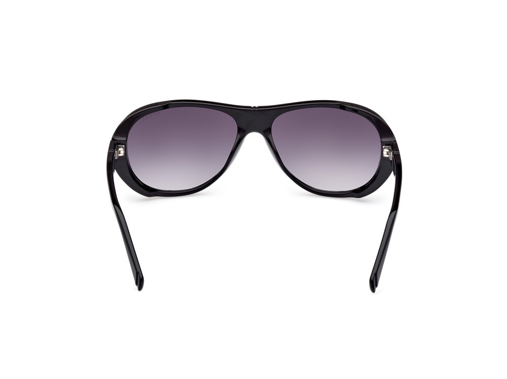 Sonnenbrillen Guess GU00081 (01B) farbe nero lucido form aviator gläser fumo grad.