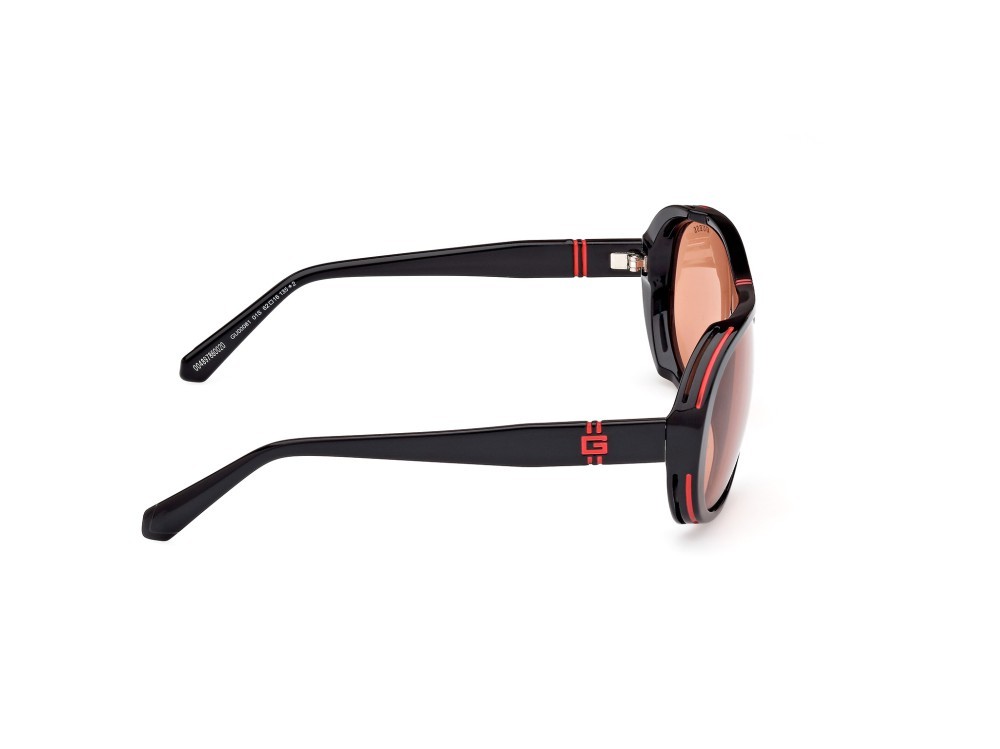 Sonnenbrillen Guess GU00081 (01S) farbe nero lucido form aviator gläser bordeaux