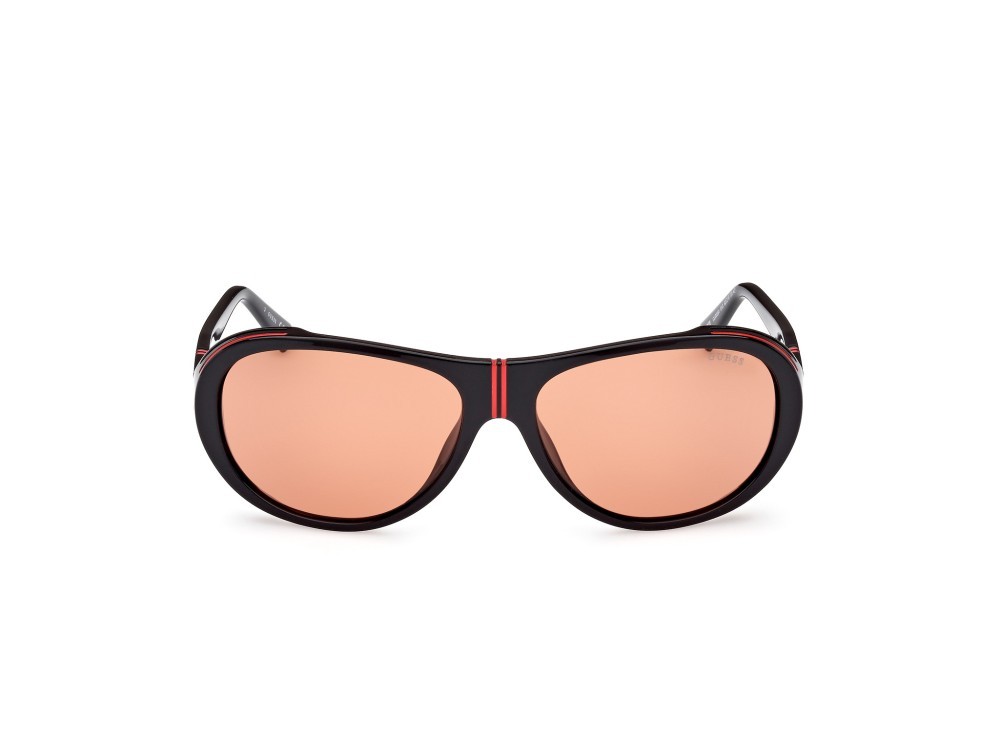 Sonnenbrillen Guess GU00081 (01S) farbe nero lucido form aviator gläser bordeaux