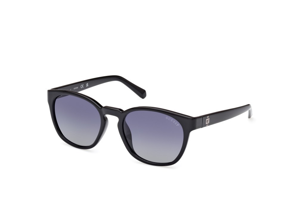 Occhiali da sole Guess GU00083-H (01D) colore nero lucido forma rotondo lenti fumo polar.
