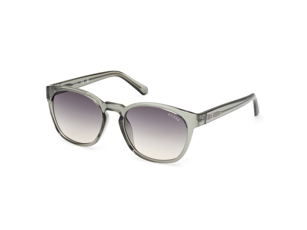 Occhiali da sole Guess GU00083-H (93P) colore verde chiaro lucido forma rotondo lenti verde sfumato