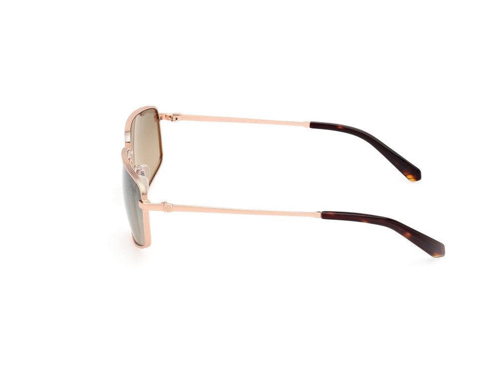 Sonnenbrillen Guess GU00088 (28Q) farbe oro rosè lucido form rechteckig gläser verde specchiato
