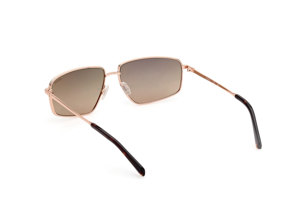 Sonnenbrillen Guess GU00088 (28Q) farbe oro rosè lucido form rechteckig gläser verde specchiato