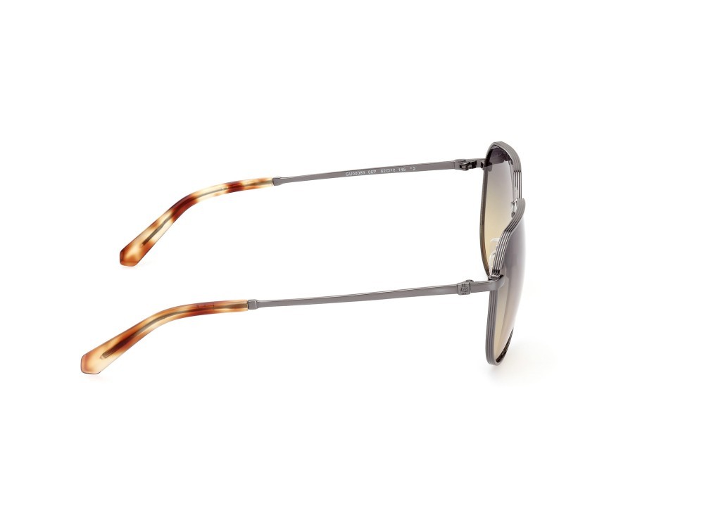 Sonnenbrillen Guess GU00089 (06P) farbe nickel stagno anticato lucido form aviator gläser verde sfumato