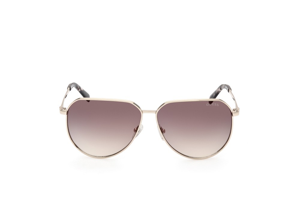 Sonnenbrillen Guess GU00089 (32G) farbe oro rosè lucido form aviator gläser verde specchiato