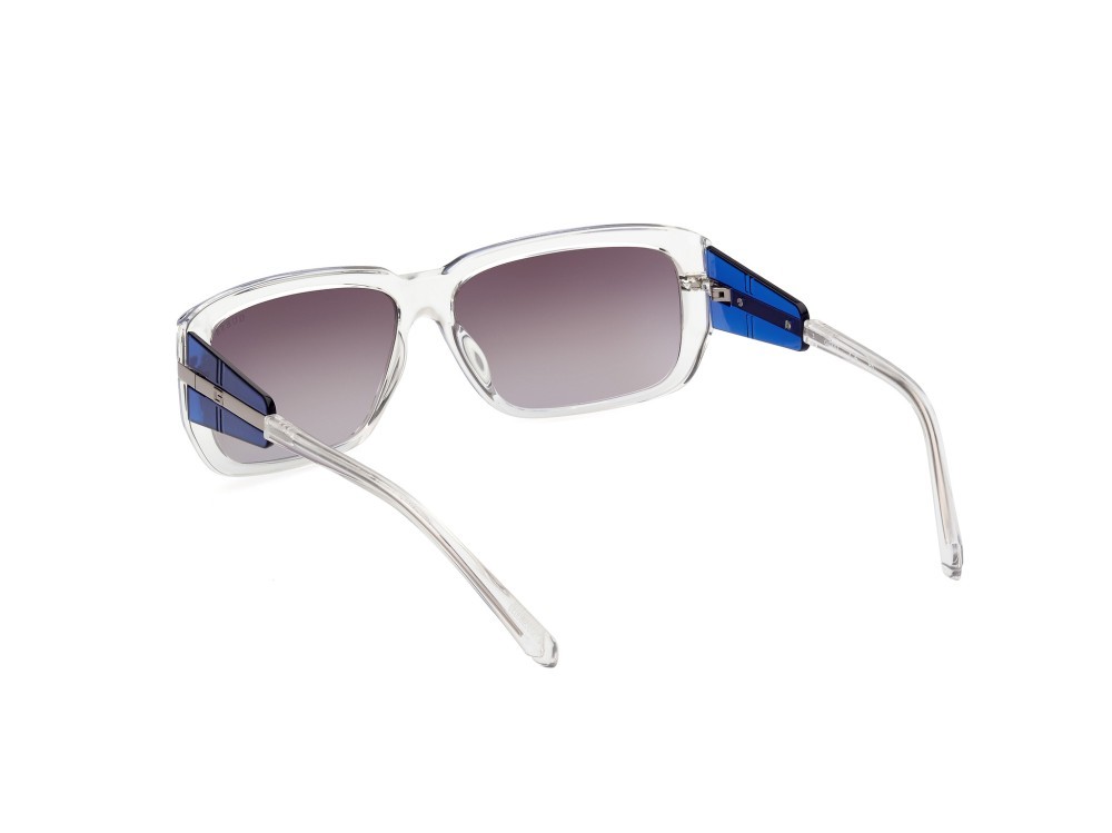 Sonnenbrillen Guess GU00090 (27X) farbe cristallo - blu lucido form rechteckig gläser blu specchiato