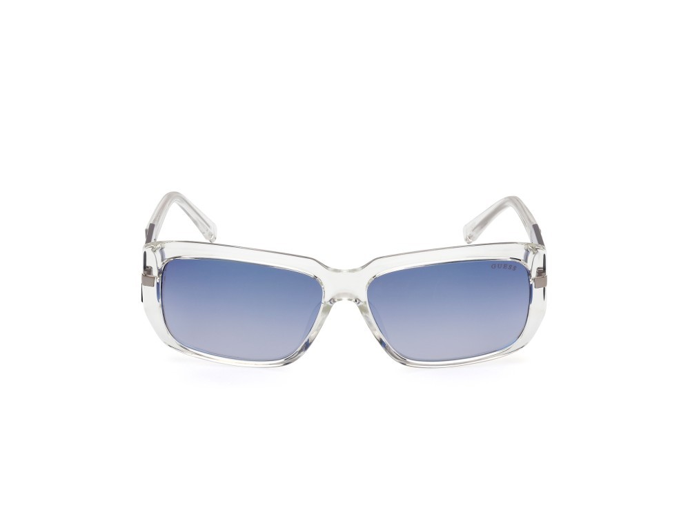 Sonnenbrillen Guess GU00090 (27X) farbe cristallo - blu lucido form rechteckig gläser blu specchiato