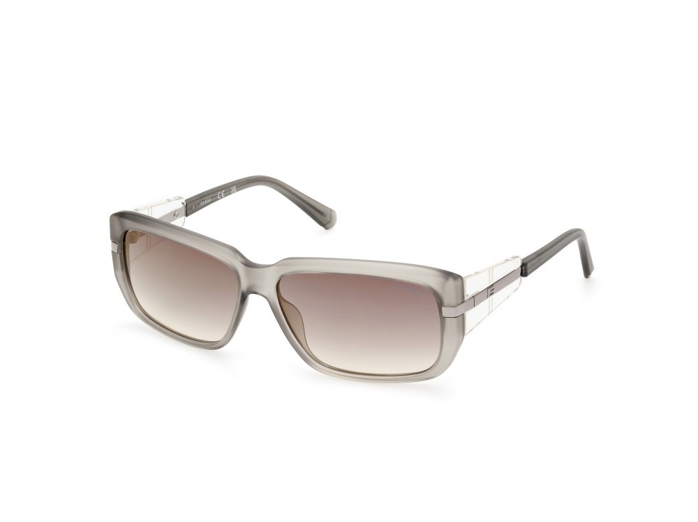 Sonnenbrillen Guess GU00090 (93Q) farbe verde chiaro lucido - cristallo form rechteckig gläser verde specchiato