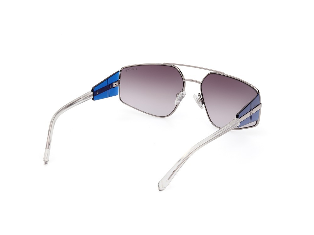 Sonnenbrillen Guess GU00091 (08X) farbe blu lucido - antracite lucido form navigator gläser blu specchiato