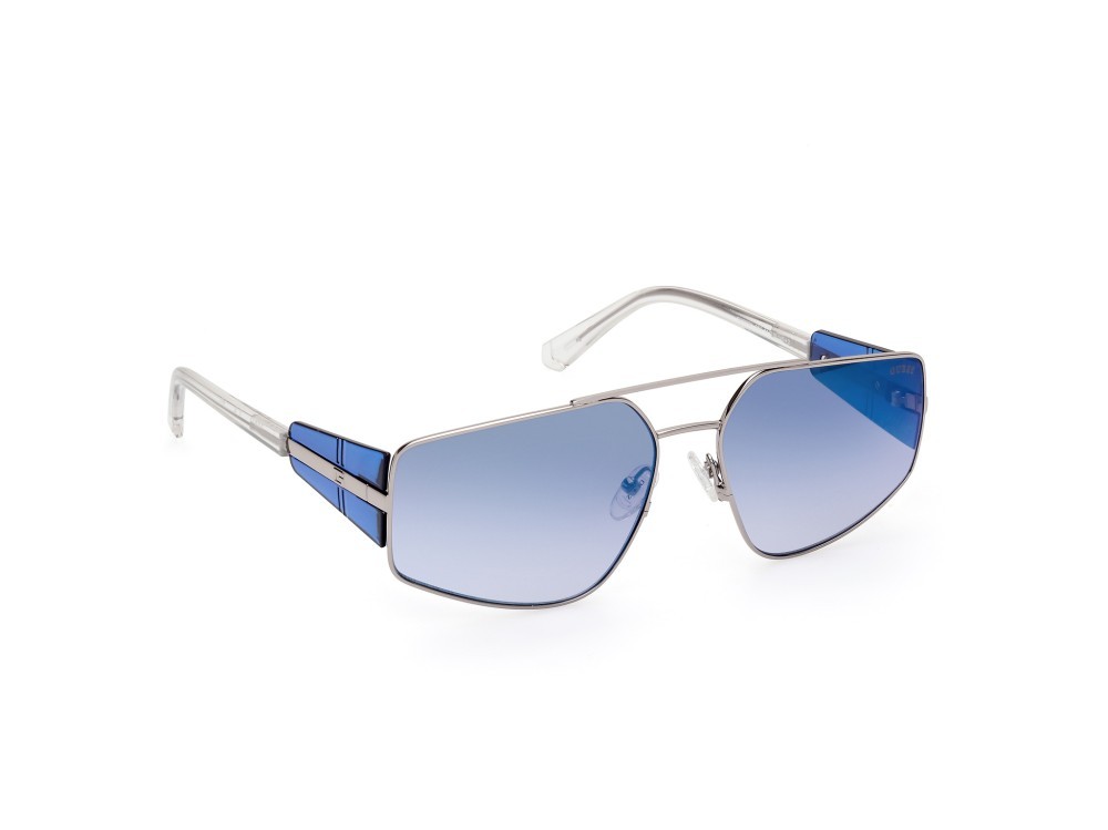 Sonnenbrillen Guess GU00091 (08X) farbe blu lucido - antracite lucido form navigator gläser blu specchiato
