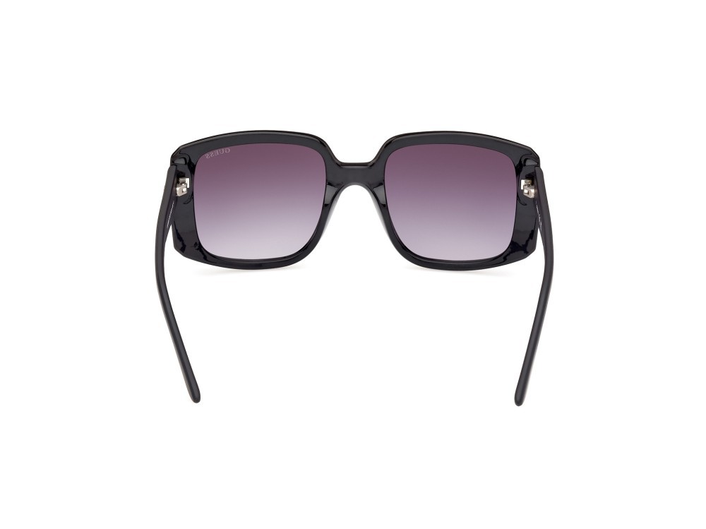 Occhiali da sole Guess GU00097 (01B) colore nero lucido forma quadrato lenti fumo grad.
