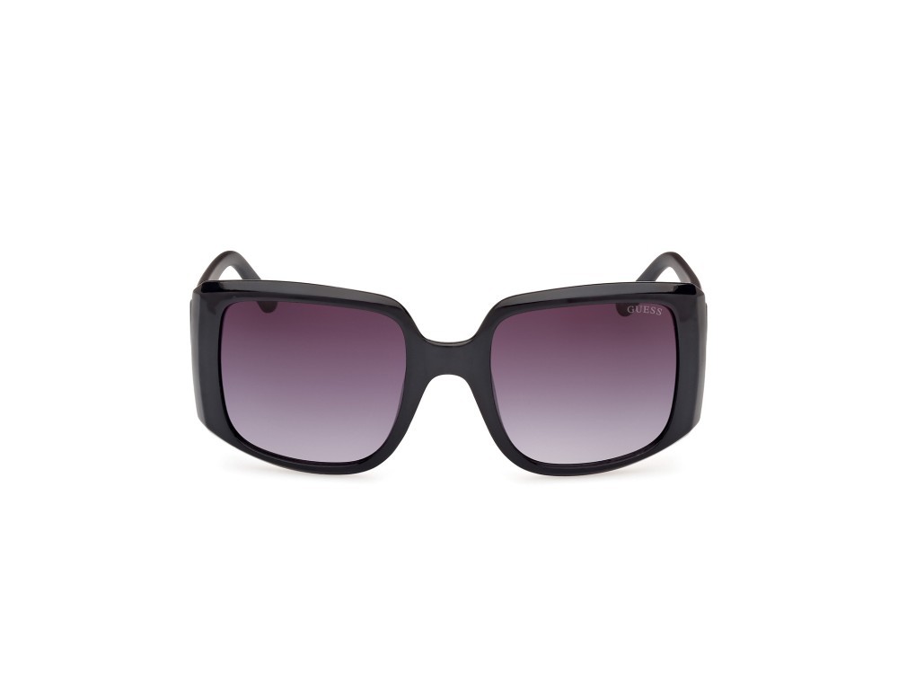 Occhiali da sole Guess GU00097 (01B) colore nero lucido forma quadrato lenti fumo grad.