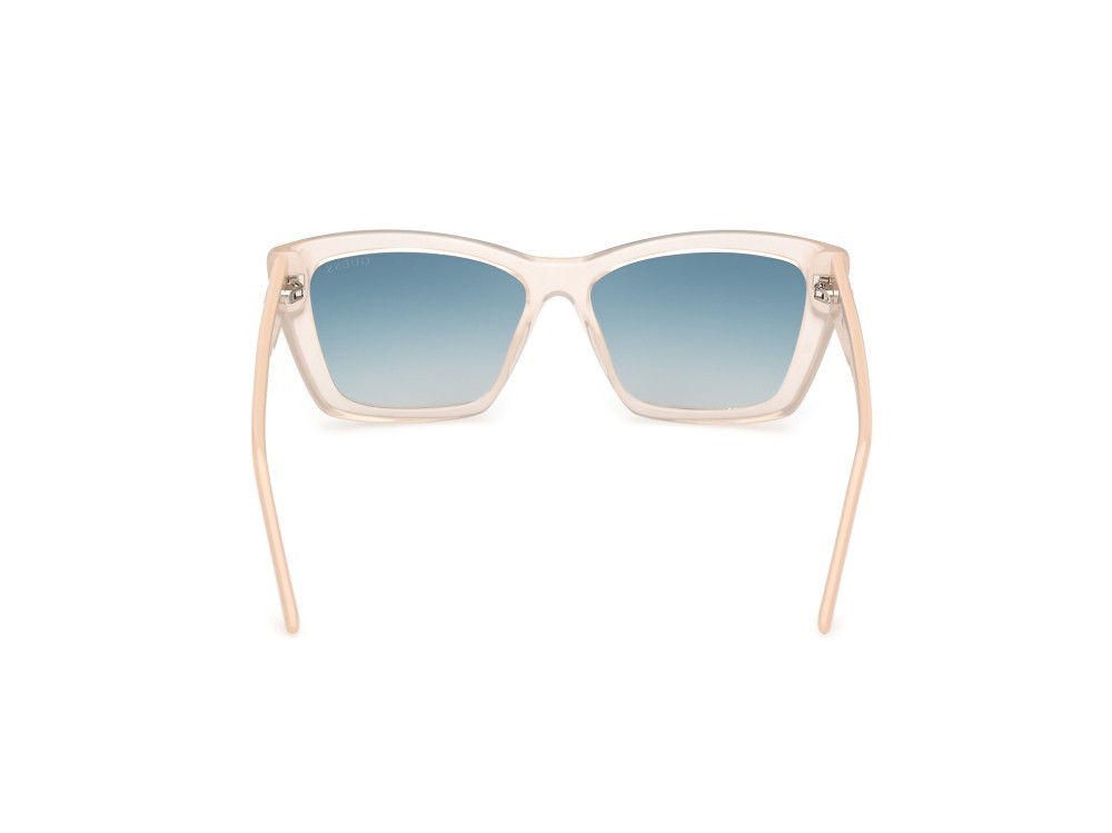 Sonnenbrillen Guess GU00098 (25P) farbe avorio lucido form cat-eye gläser verde sfumato