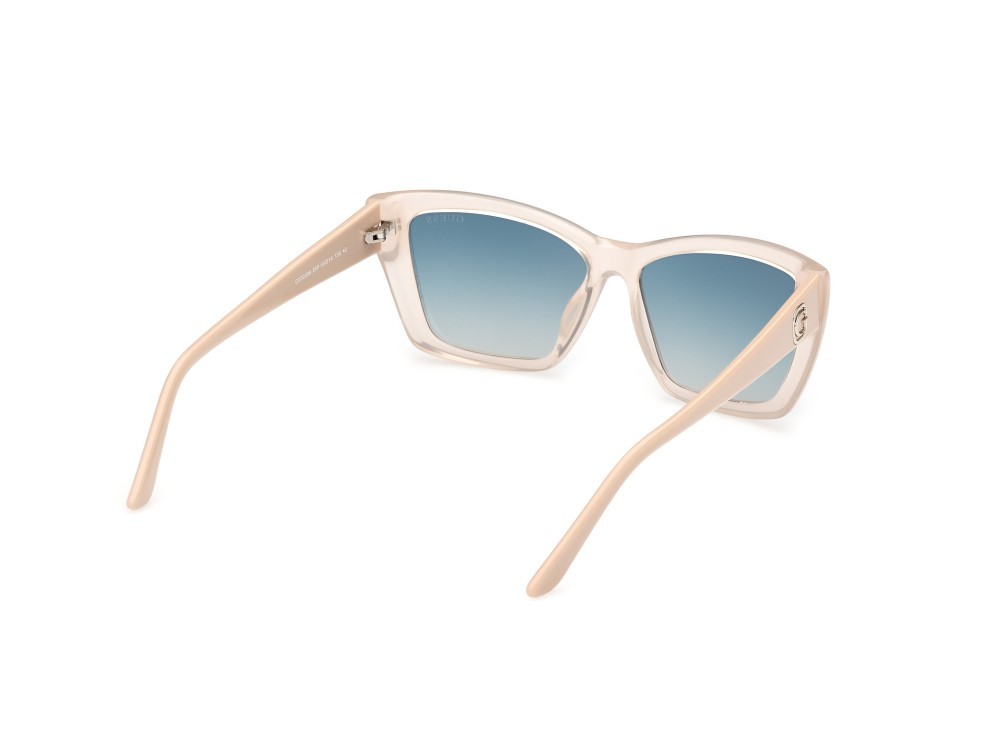 Sonnenbrillen Guess GU00098 (25P) farbe avorio lucido form cat-eye gläser verde sfumato