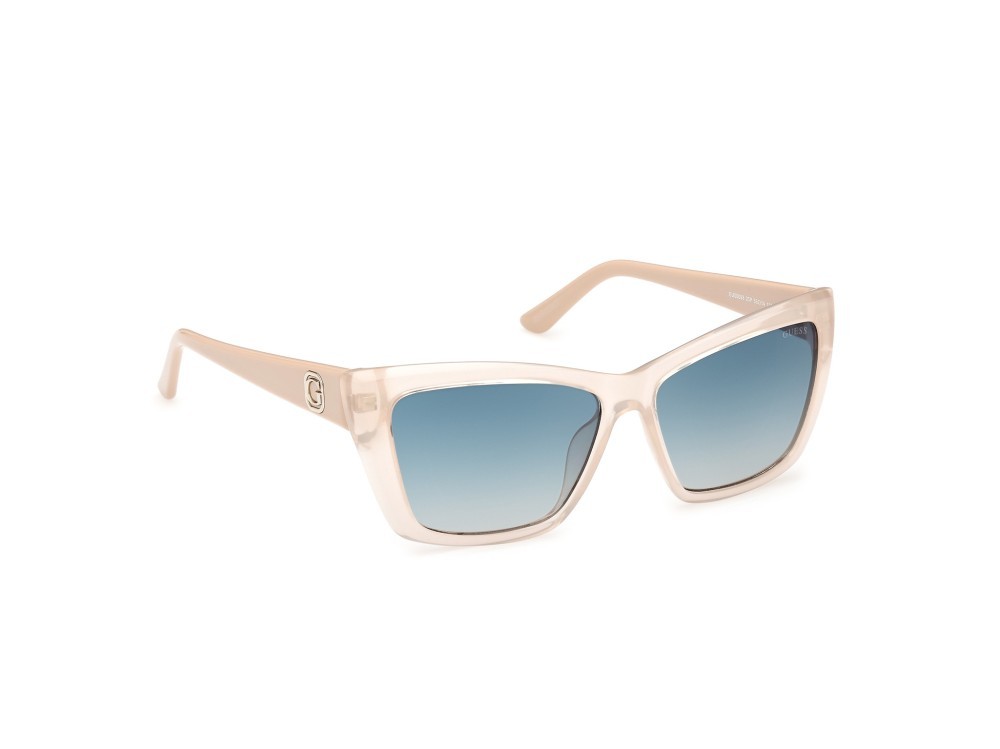 Sonnenbrillen Guess GU00098 (25P) farbe avorio lucido form cat-eye gläser verde sfumato