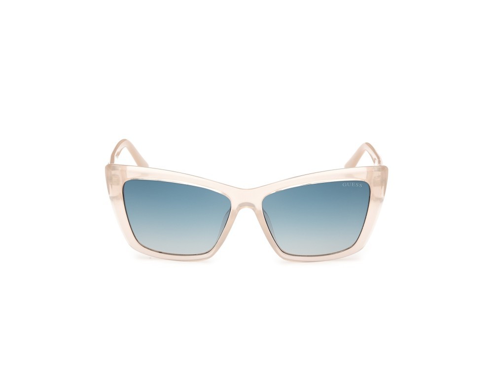 Sonnenbrillen Guess GU00098 (25P) farbe avorio lucido form cat-eye gläser verde sfumato