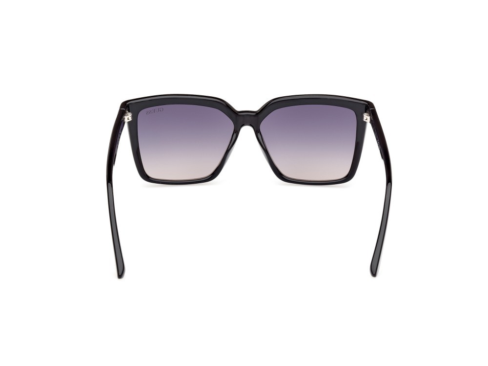 Occhiali da sole Guess GU00099 (01B) colore nero lucido forma quadrato lenti fumo grad.