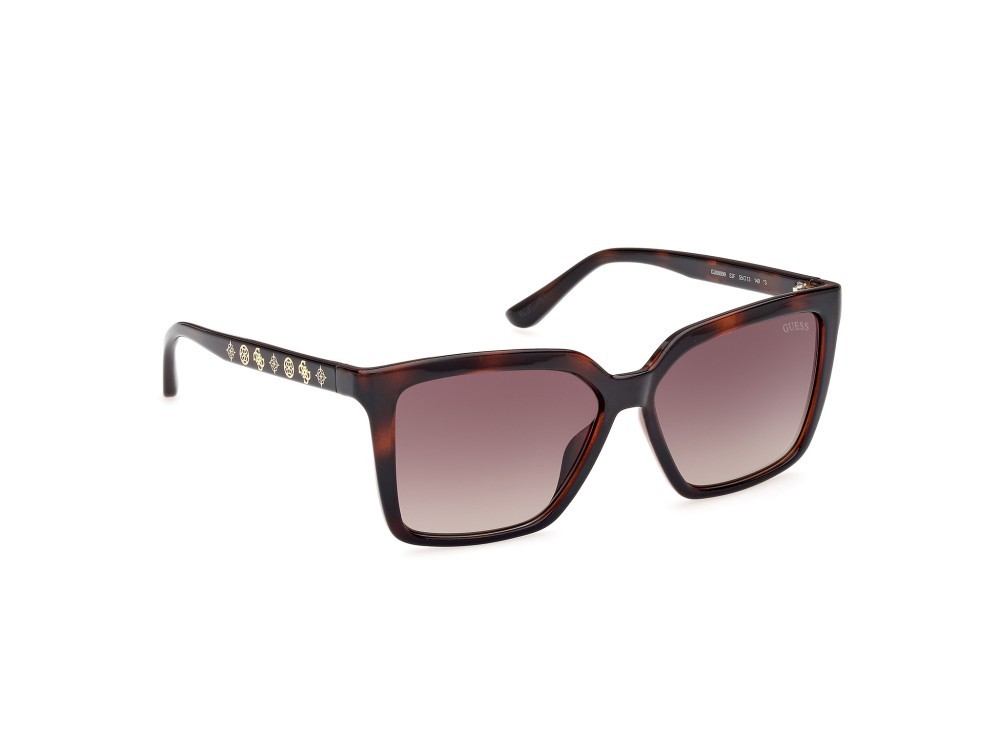 Occhiali da sole Guess GU00099 (52F) colore avana scura forma quadrato lenti marrone sfumato