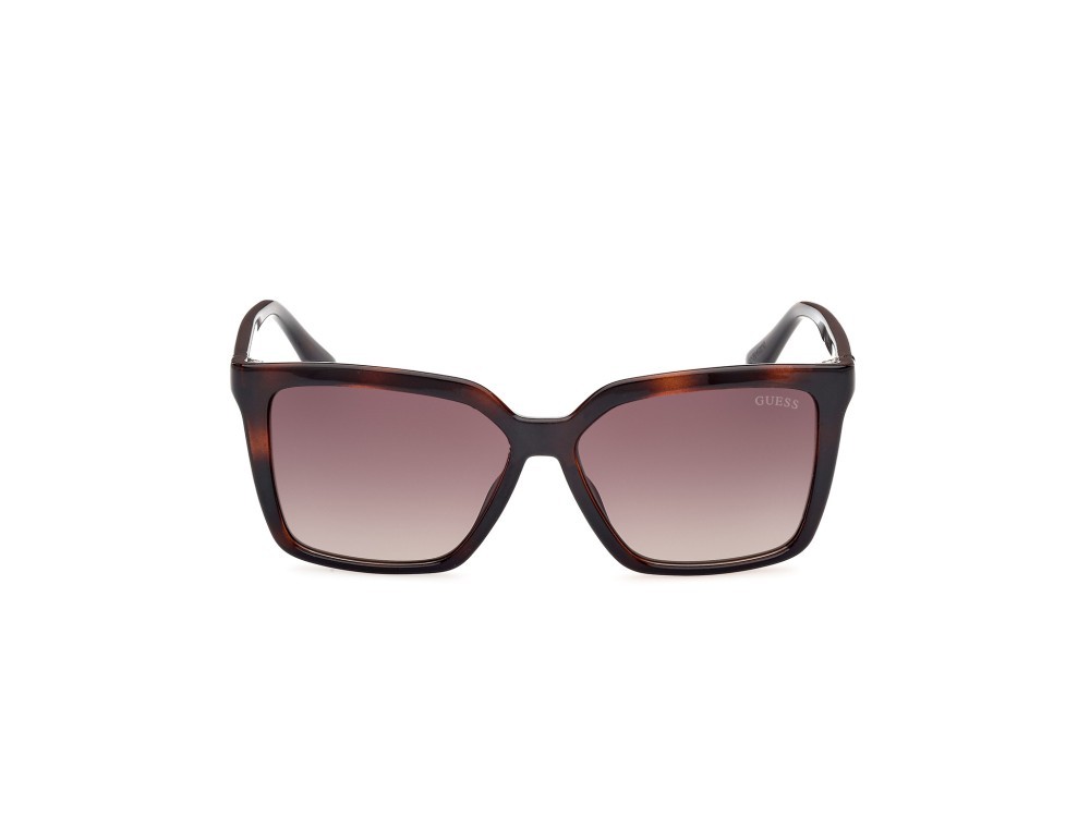 Occhiali da sole Guess GU00099 (52F) colore avana scura forma quadrato lenti marrone sfumato