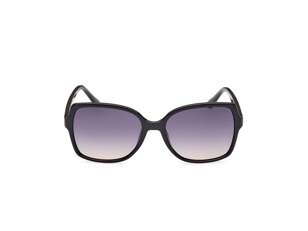 Occhiali da sole Guess GU00100 (01B) colore nero lucido forma quadrato lenti fumo grad.