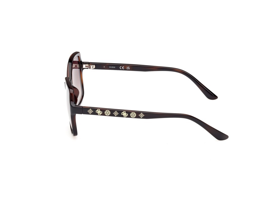 Occhiali da sole Guess GU00100 (52F) colore avana scura forma quadrato lenti marrone sfumato