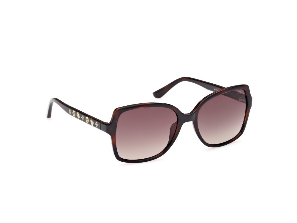 Occhiali da sole Guess GU00100 (52F) colore avana scura forma quadrato lenti marrone sfumato