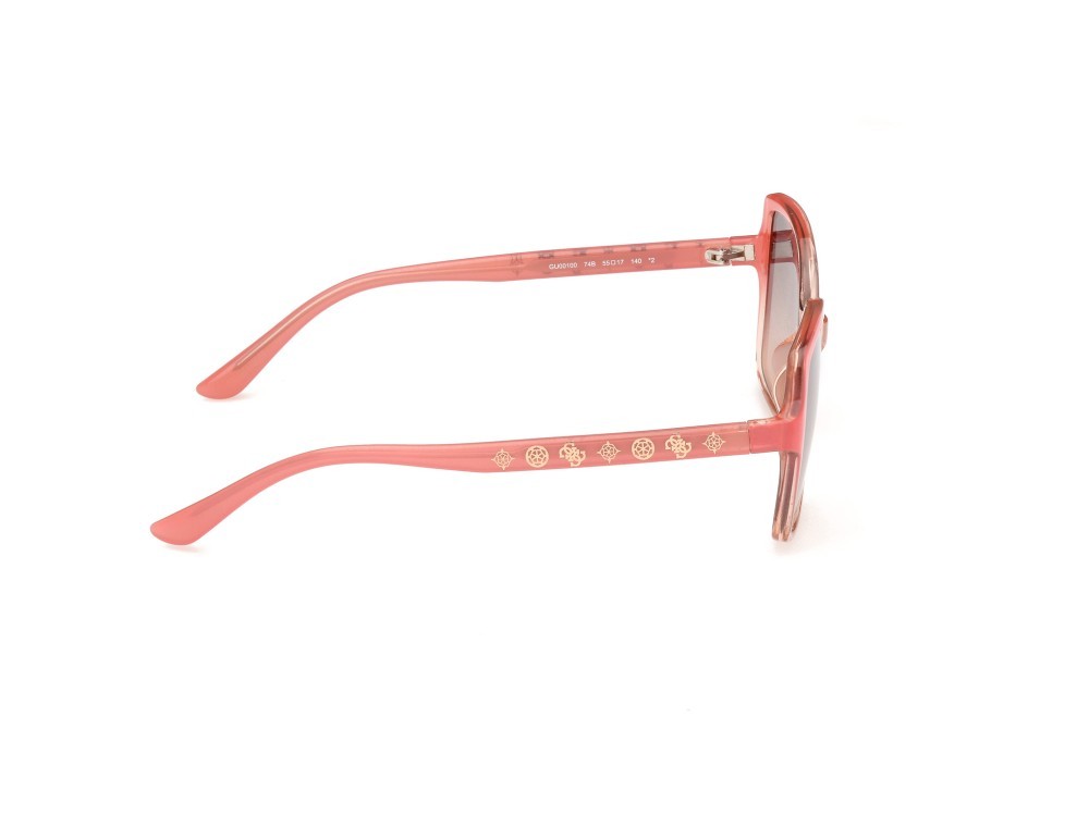 Sonnenbrillen Guess GU00100 (74B) farbe rosa sfumato form quadratisch gläser fumo grad.