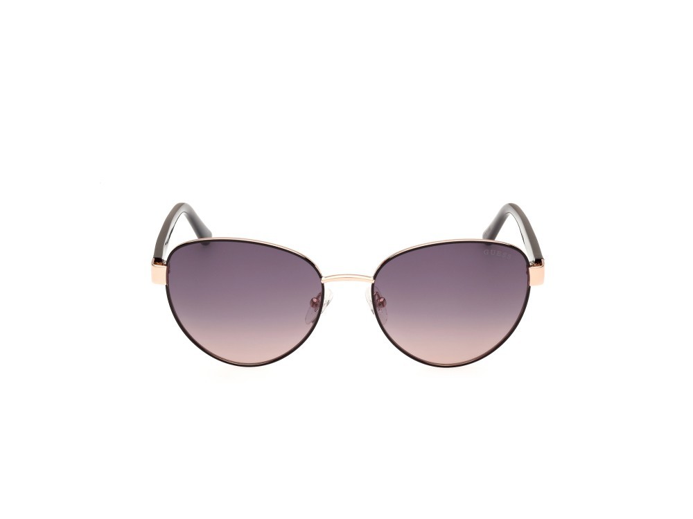 Occhiali da sole Guess GU00101 (05B) colore nero lucido forma rotondo lenti fumo grad.