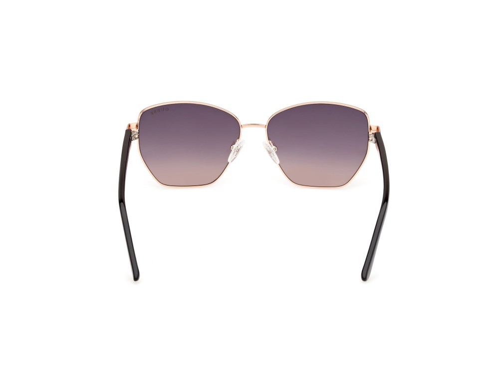 Occhiali da sole Guess GU00102 (05B) colore nero lucido forma geometrico lenti fumo grad.